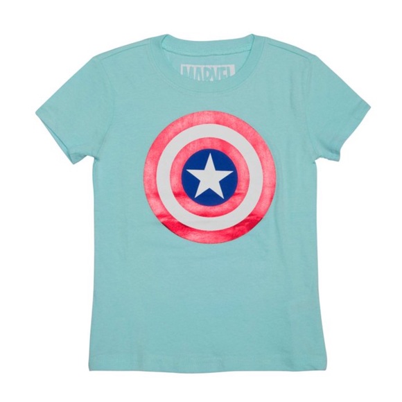 Marvel Captain America Girls' T-Shirt L(10-12)